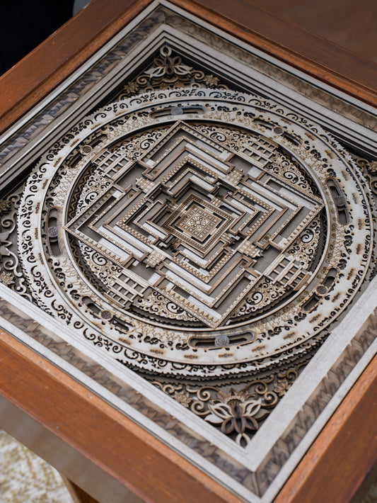 Monolithic Teakwood Coffee Table Oracle Plinth — 3D Structural Pedestal Furniture — Modern Architectural Artisan Statement - velvet & grain