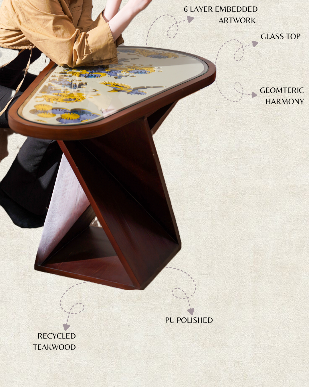 Z Tear-drop Coffee Table