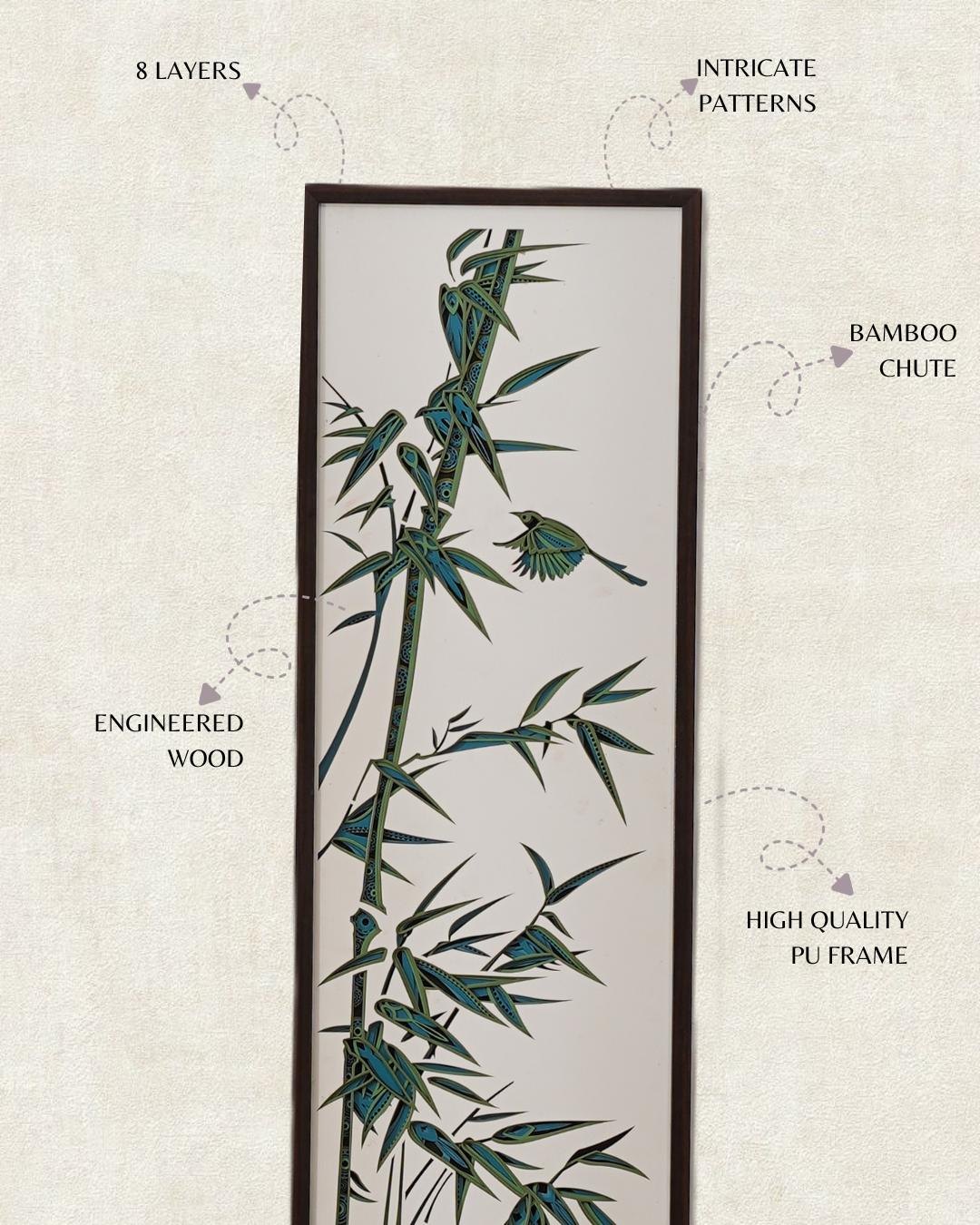Bamboo Whispers Wall Decor - 16X48