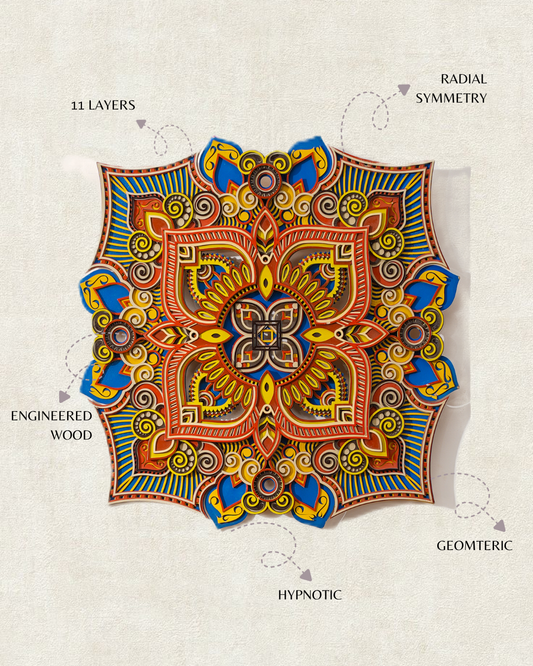 Kaleidoscope Rose Wall Decor