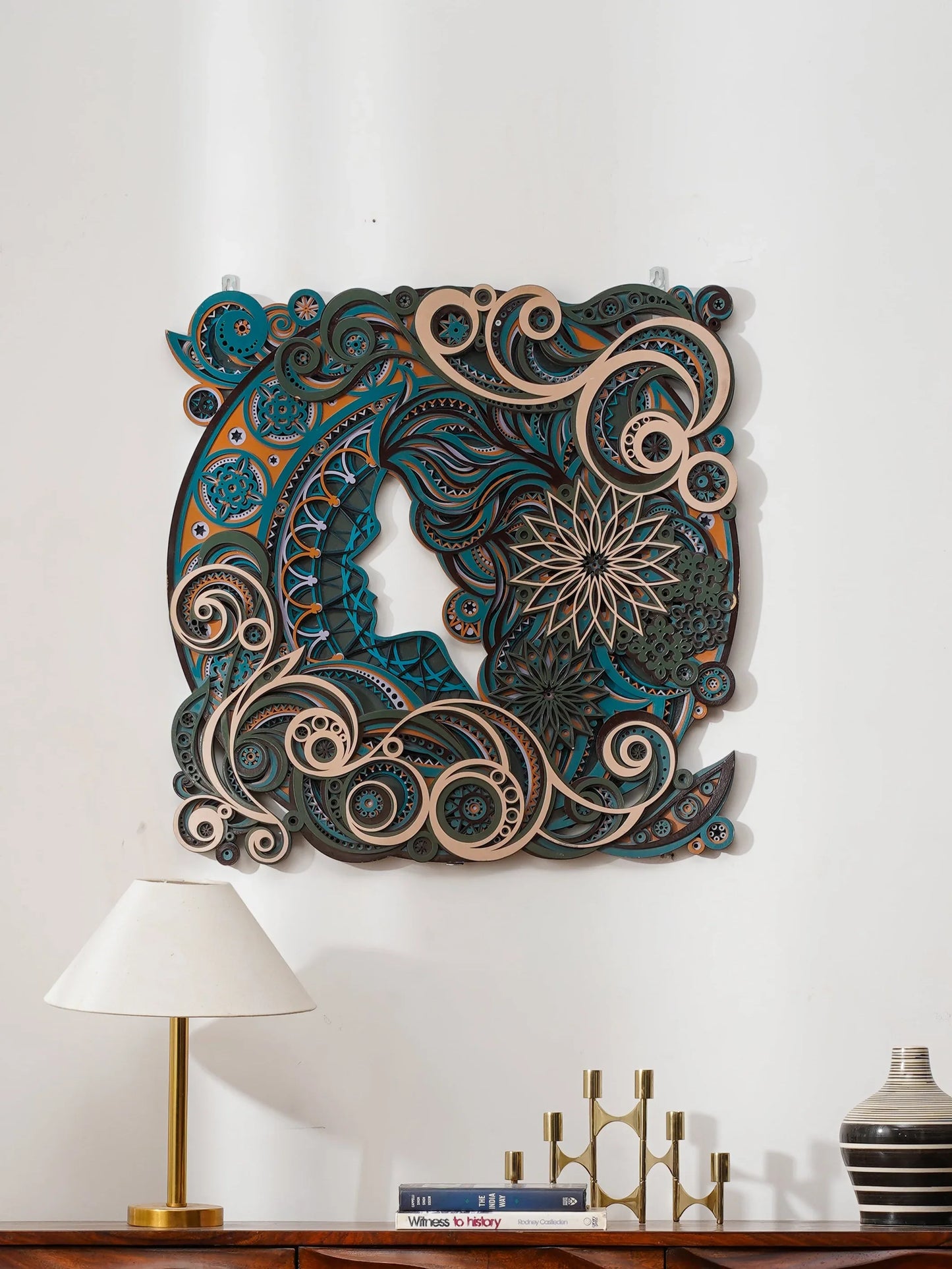 Eco-Luxury Biophilic Wood Art Gaia’s Reflection — 3D Earth Tone Home Decor — Modern Laser Cut Sustainable Birch Sculpture - velvet & grain