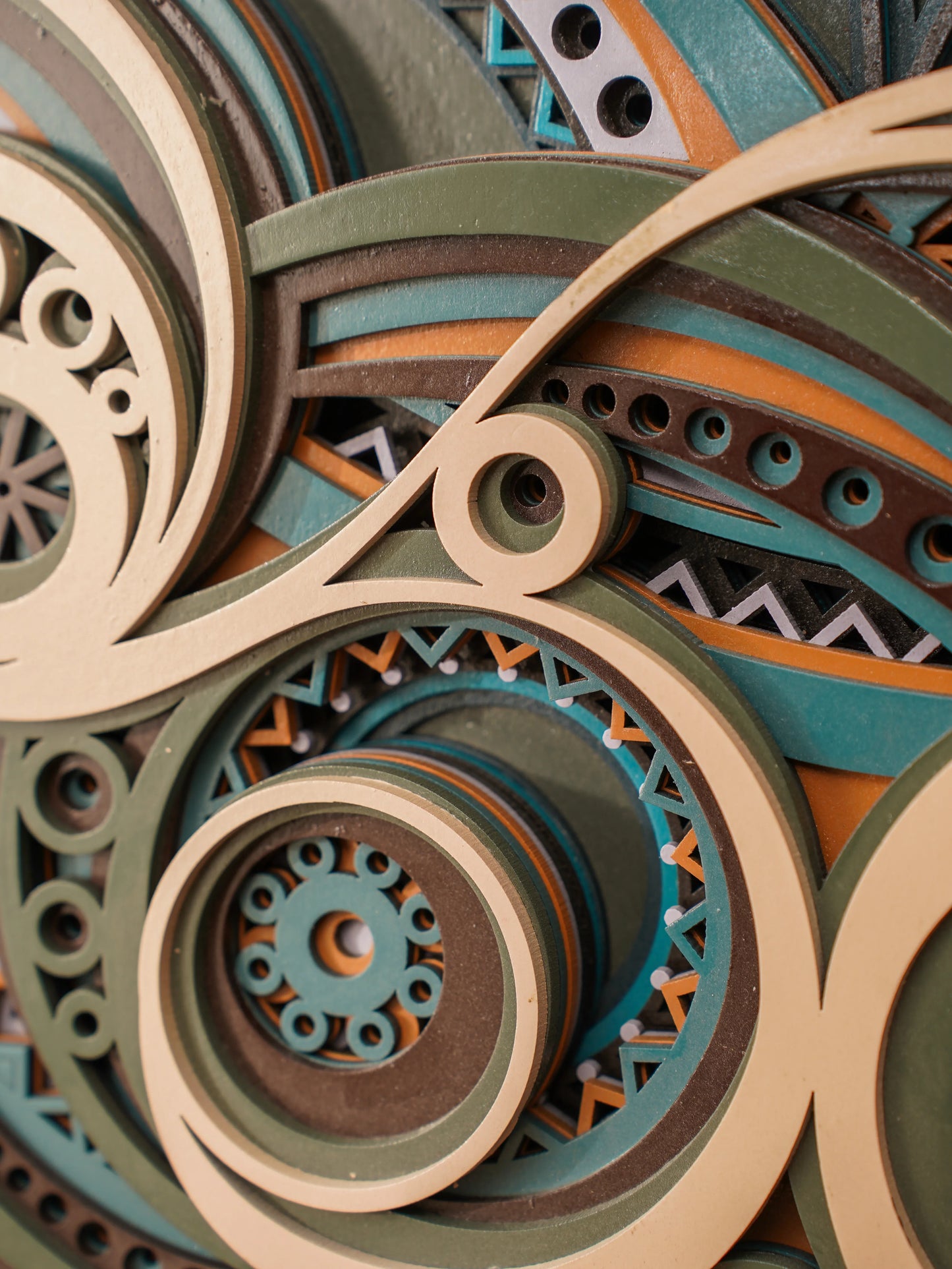 Eco-Luxury Biophilic Wood Art Gaia’s Reflection — 3D Earth Tone Home Decor — Modern Laser Cut Sustainable Birch Sculpture - velvet & grain