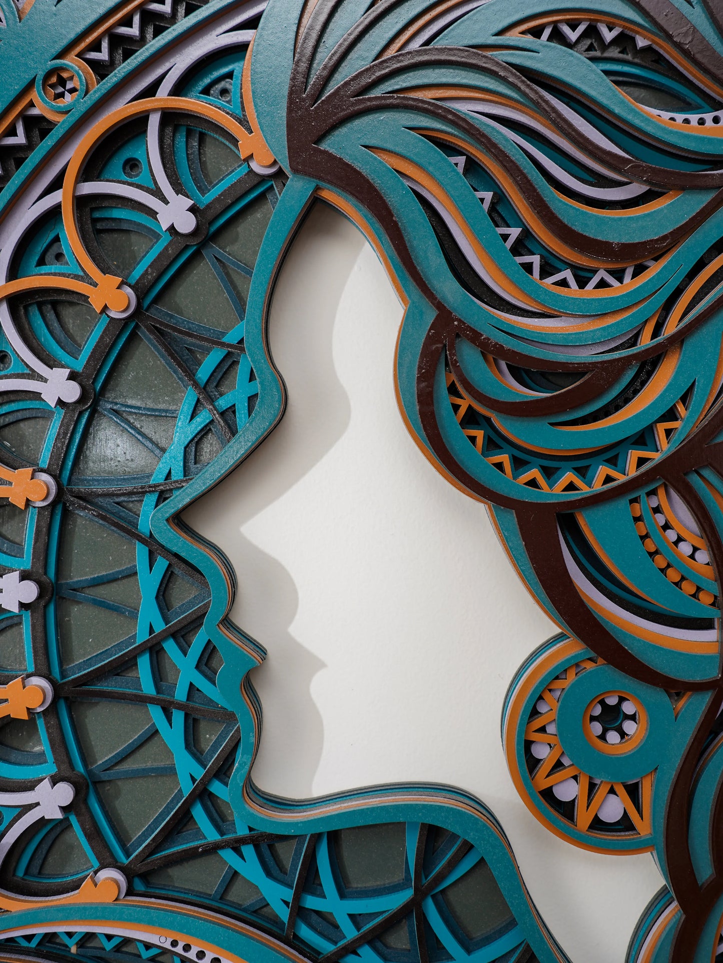 Eco-Luxury Biophilic Wood Art Gaia’s Reflection — 3D Earth Tone Home Decor — Modern Laser Cut Sustainable Birch Sculpture - velvet & grain