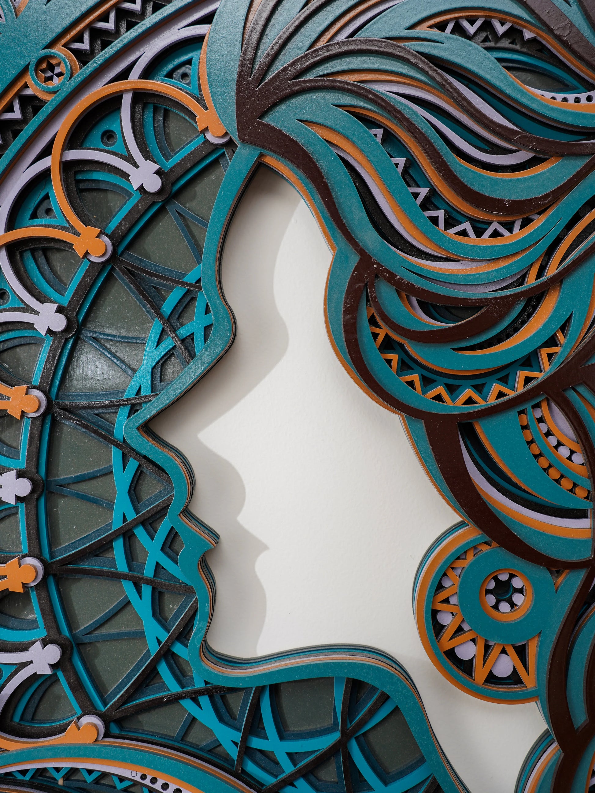 Eco-Luxury Biophilic Wood Art Gaia’s Reflection — 3D Earth Tone Home Decor — Modern Laser Cut Sustainable Birch Sculpture - velvet & grain