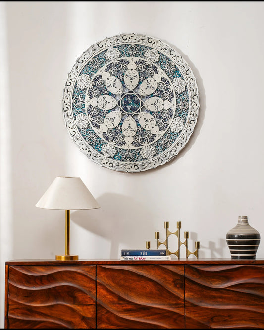 Modern Wall Art Crystal Peony - Luxury 3D Wood Wall Decor - Minimalist Multilayered Floral Art - velvet & grain