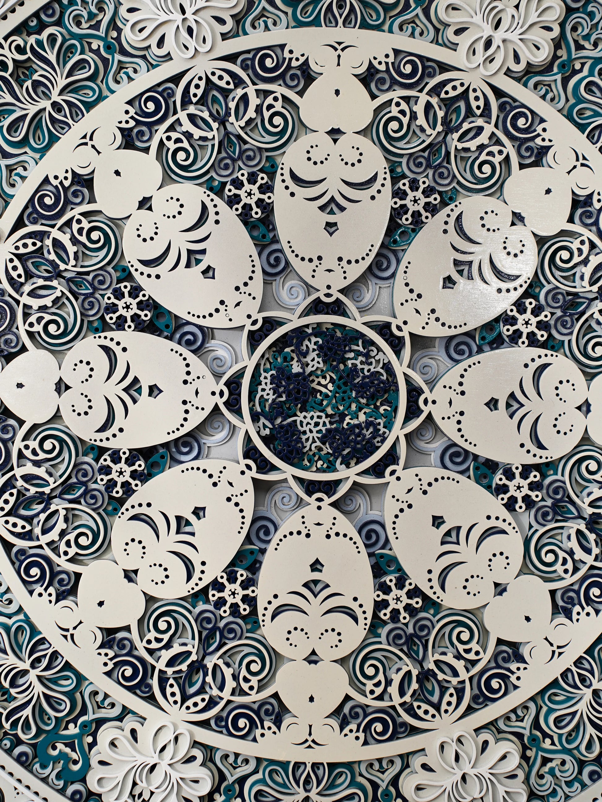 Modern Wall Art Crystal Peony - Luxury 3D Wood Wall Decor - Minimalist Multilayered Floral Art - velvet & grain