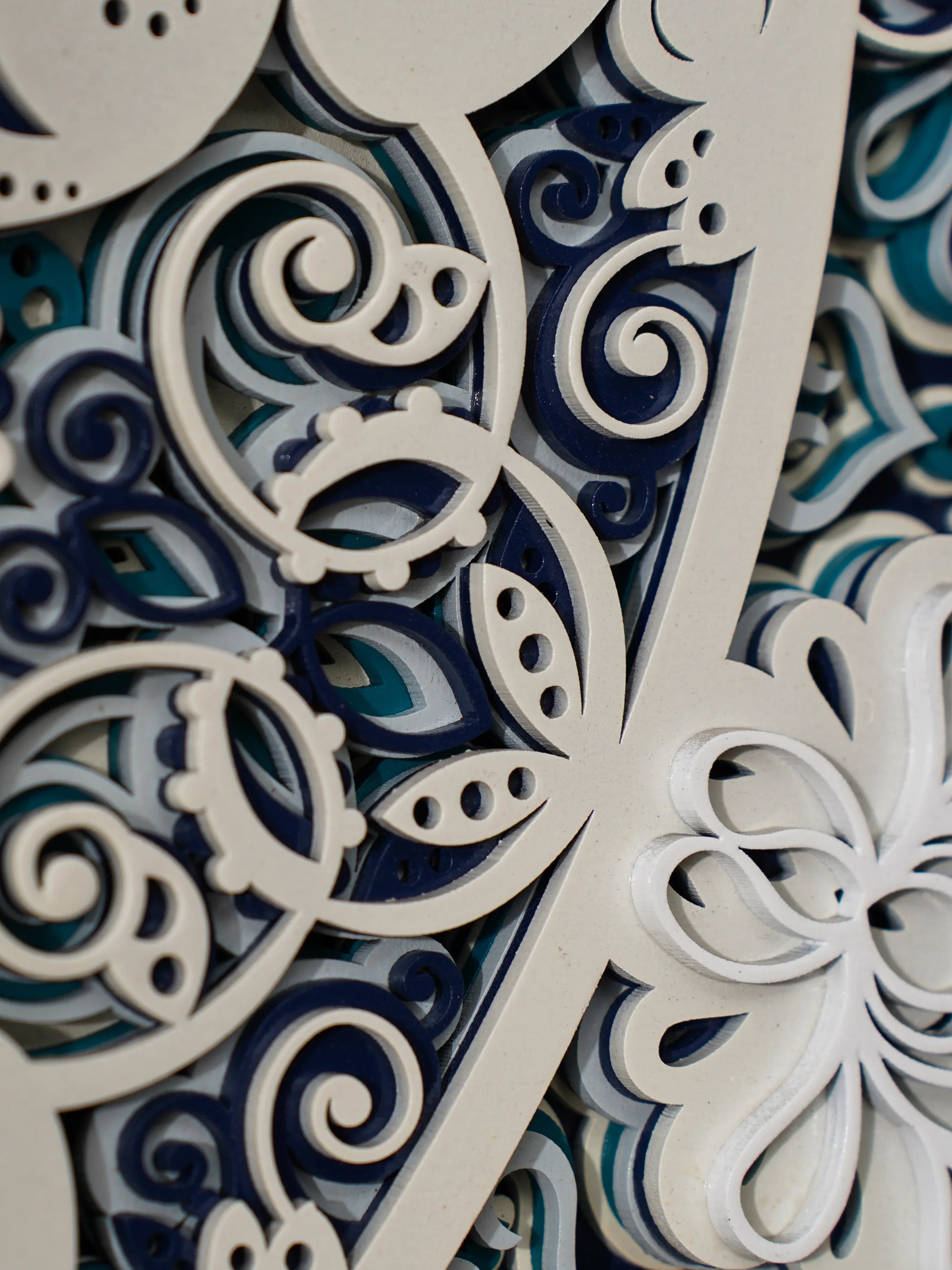 Modern Wall Art Crystal Peony - Luxury 3D Wood Wall Decor - Minimalist Multilayered Floral Art - velvet & grain