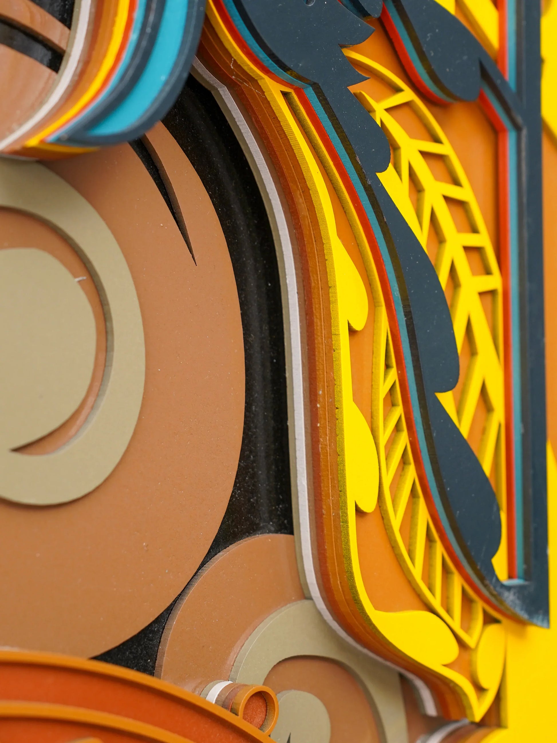 Luxury Modern Wall Art Golden Phoenix Triptych - 3 Piece 3D Wood Wall Decor - Large Multilayered Gold Art - velvet & grain