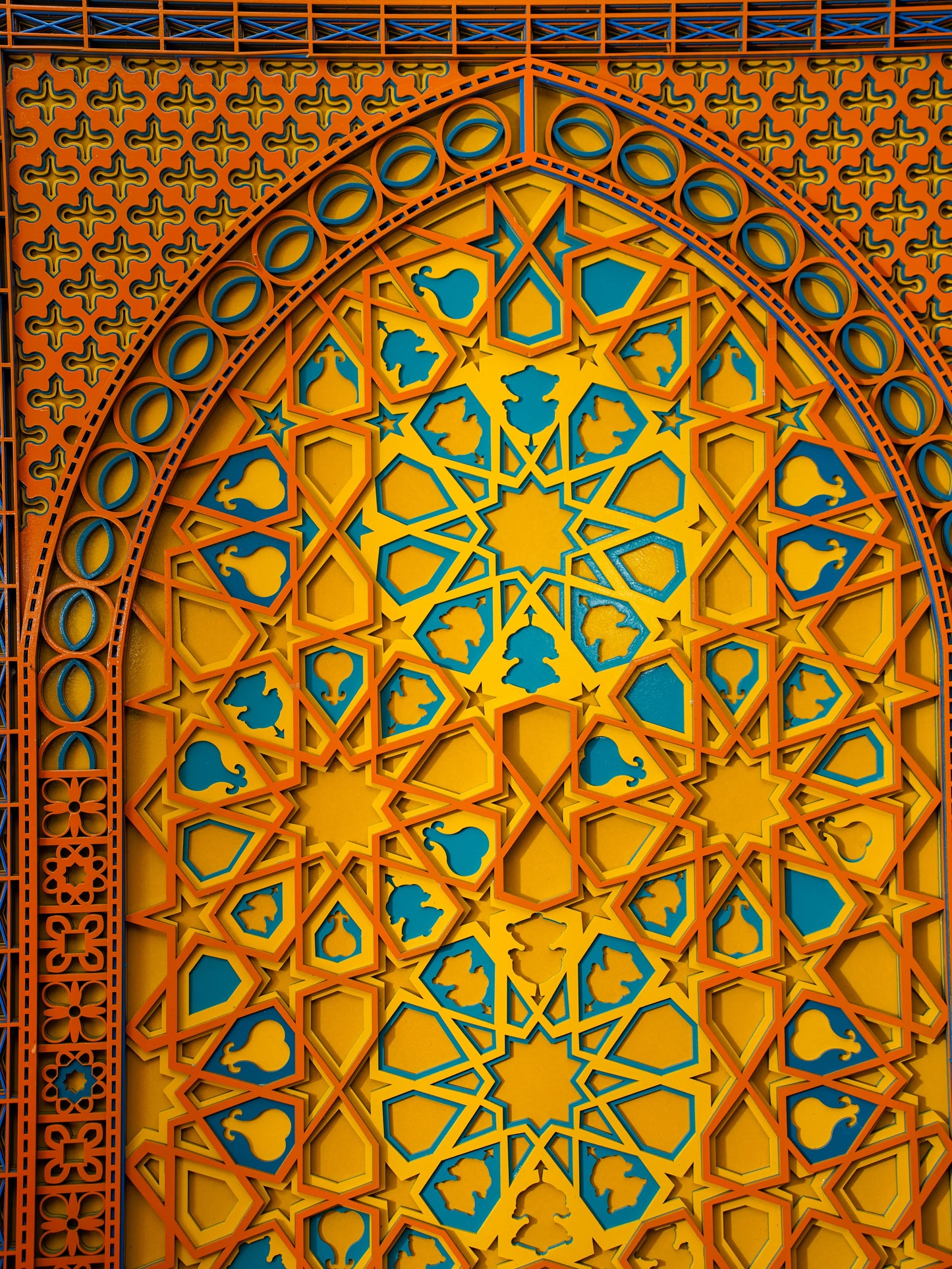 Golden-Hour 3D Wood Art Multiverse Marigold — Luxe 7-Tier Layered Decor — Modern Floral Laser Cut Fretwork Sculpture - velvet & grain