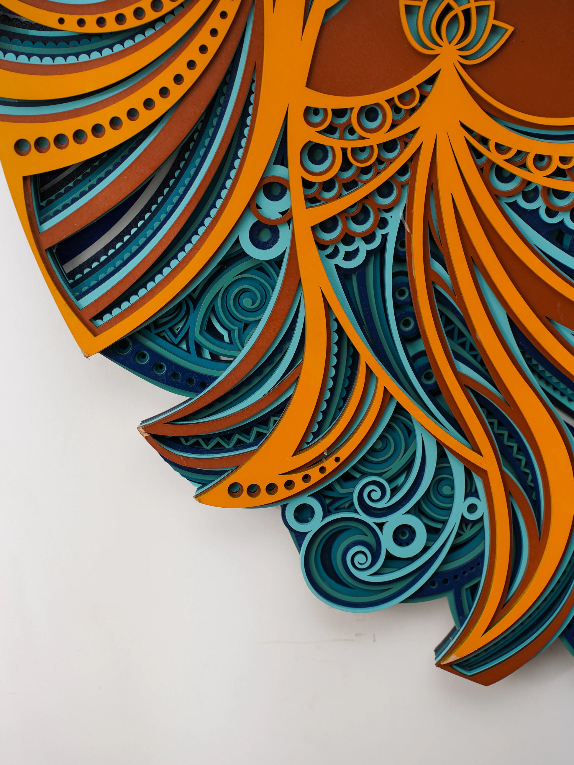 Zen Harmony 3D Wood Wall Art Yin-Yang Balance — Minimalist Teakwood Style Decor — Modern Laser Cut Symbolic Home Sculpture - velvet & grain