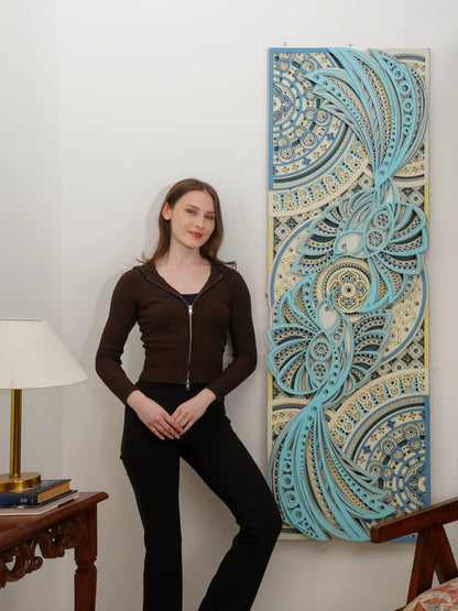 Serene Minimalist 3D Wood Art Birds of Peace — Scandi-Style Layered Home Decor — Modern Laser Cut Symbolic Wall Sculpture - velvet & grain