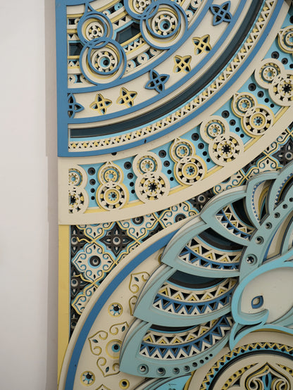 Serene Minimalist 3D Wood Art Birds of Peace — Scandi-Style Layered Home Decor — Modern Laser Cut Symbolic Wall Sculpture - velvet & grain