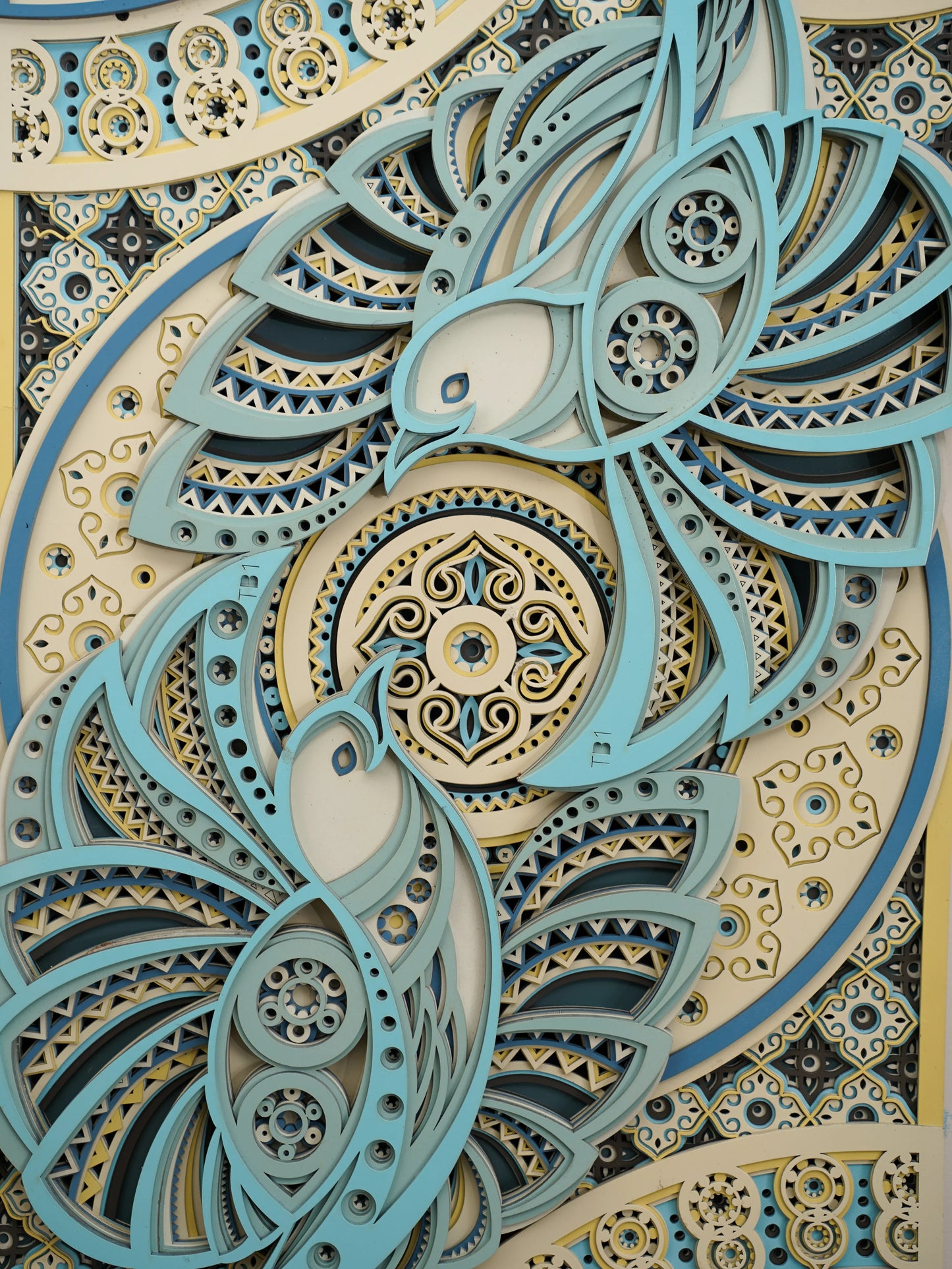 Serene Minimalist 3D Wood Art Birds of Peace — Scandi-Style Layered Home Decor — Modern Laser Cut Symbolic Wall Sculpture - velvet & grain