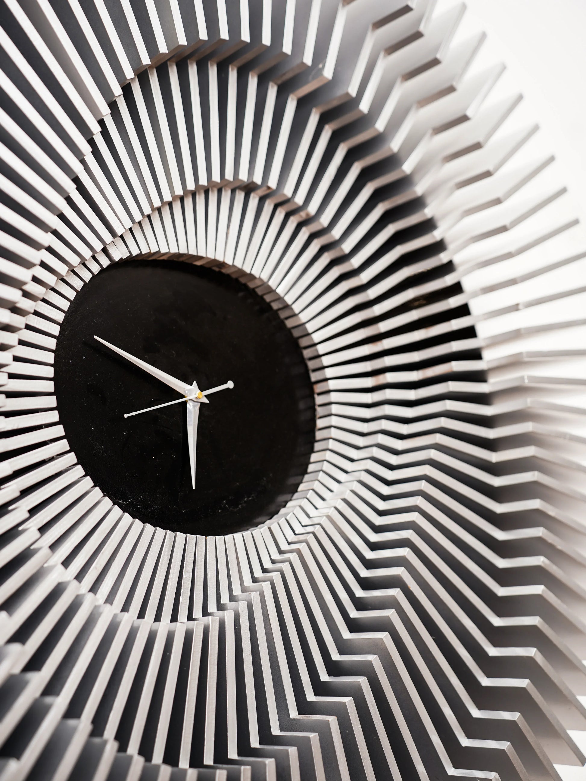 Architectural 3D Wood Wall Clock Terrace Dial — Multi-Layered Shadow-Play Timepiece — Modern Minimalist Silent Art-Grade Composite Decor - velvet & grain