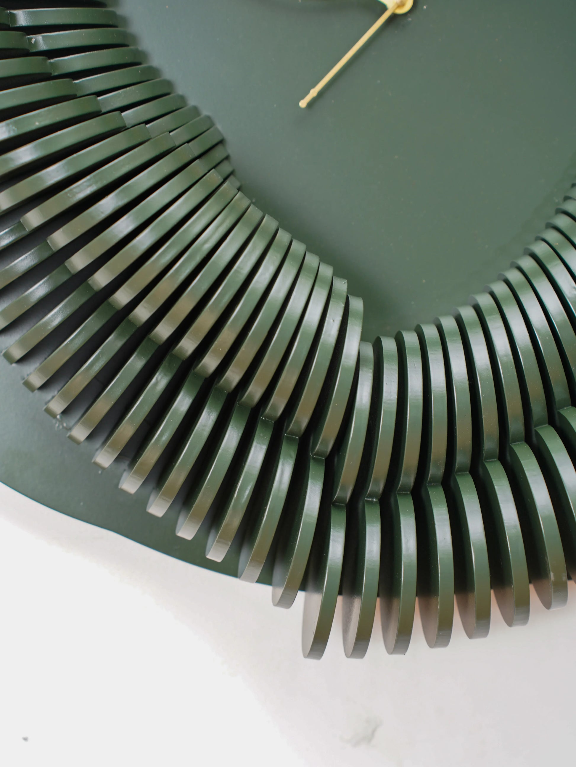 Biophilic 3D Wood Wall Clock Moss Helix — Layered Botanical Timepiece — Modern Silent Geometric Birch Wood Art - velvet & grain