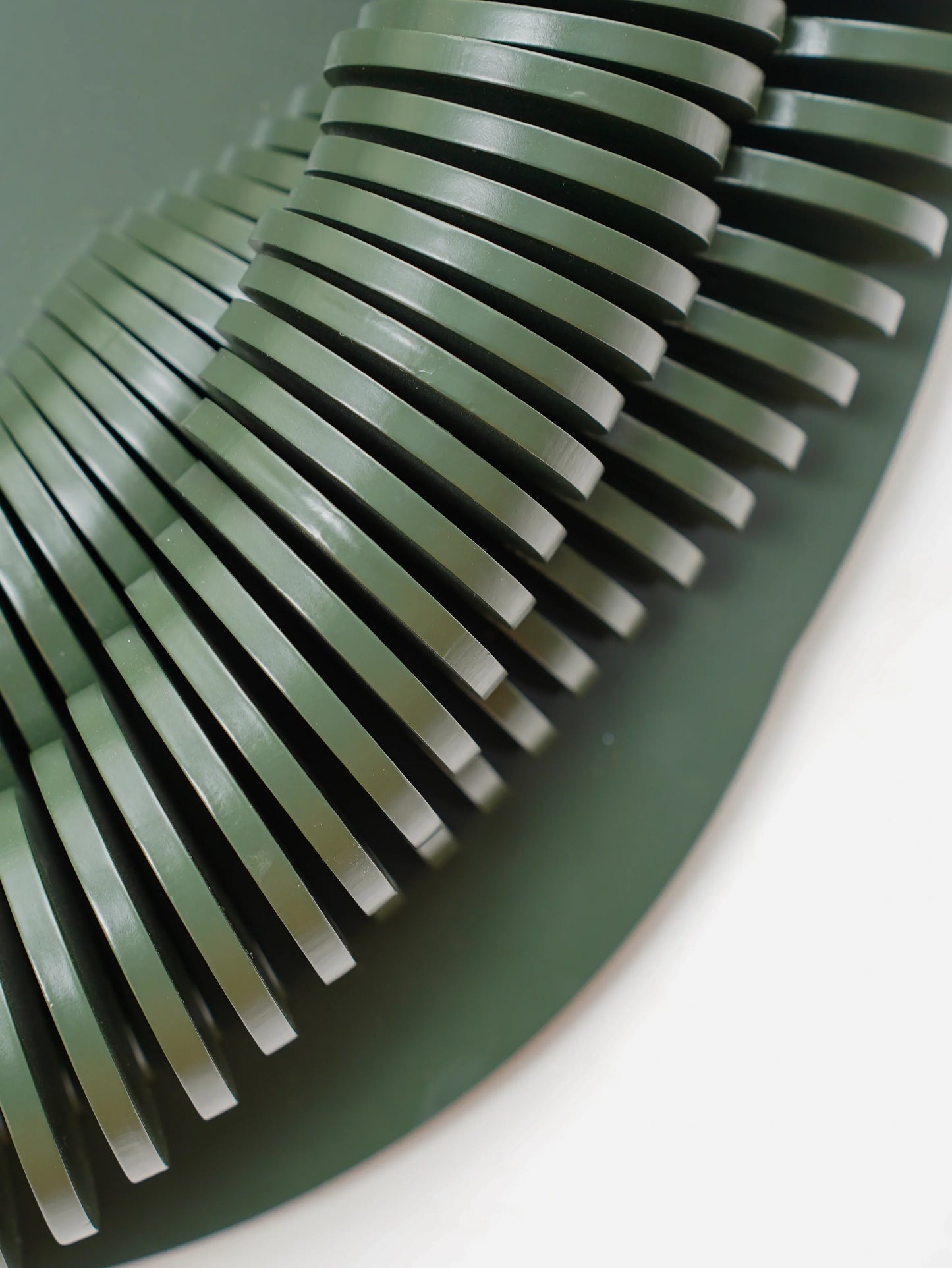 Biophilic 3D Wood Wall Clock Moss Helix — Layered Botanical Timepiece — Modern Silent Geometric Birch Wood Art - velvet & grain