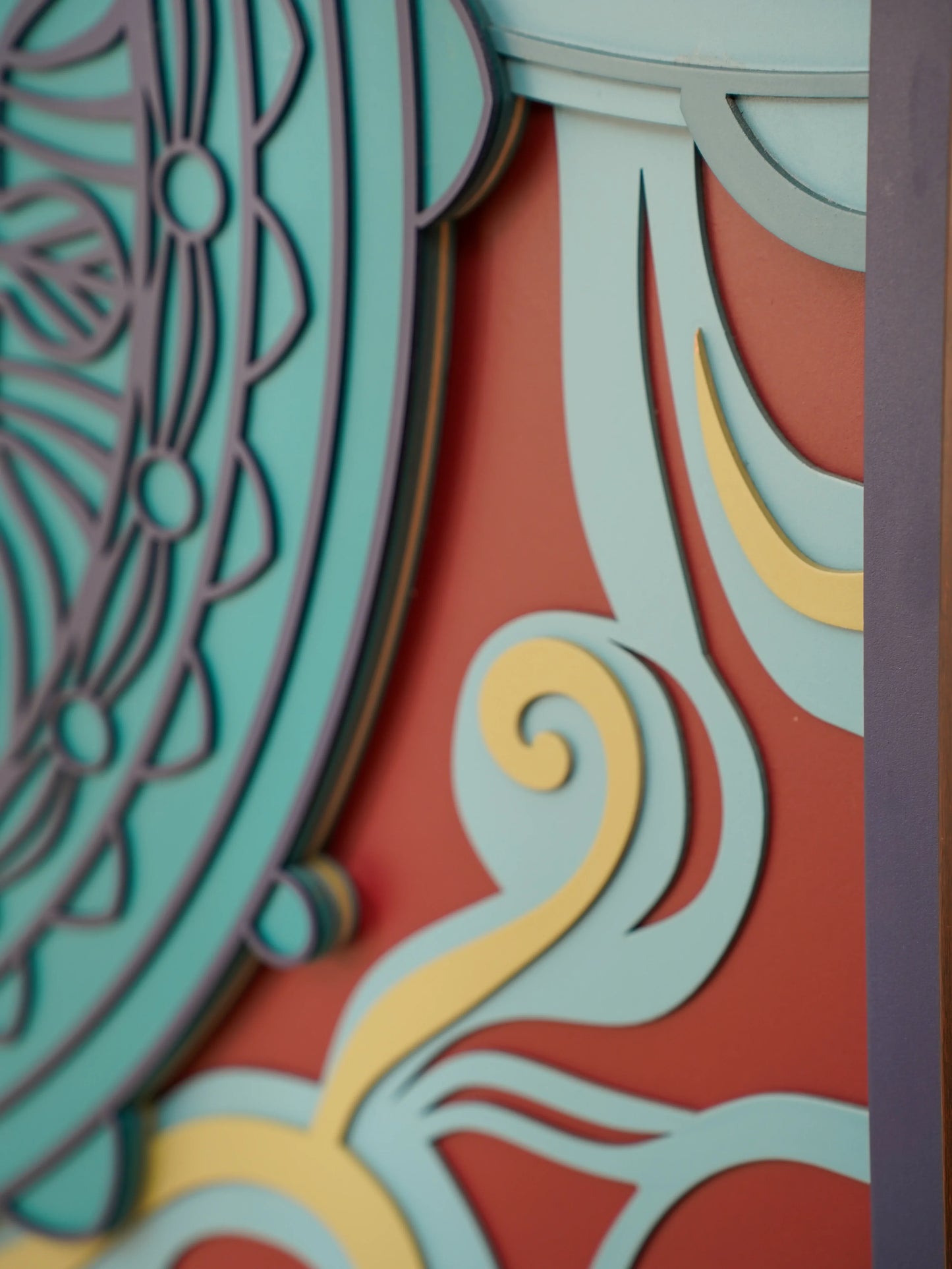 Luxury Modern Wall Art Golden Phoenix Triptych - 3 Piece 3D Wood Wall Decor - Large Multilayered Gold Art - velvet & grain