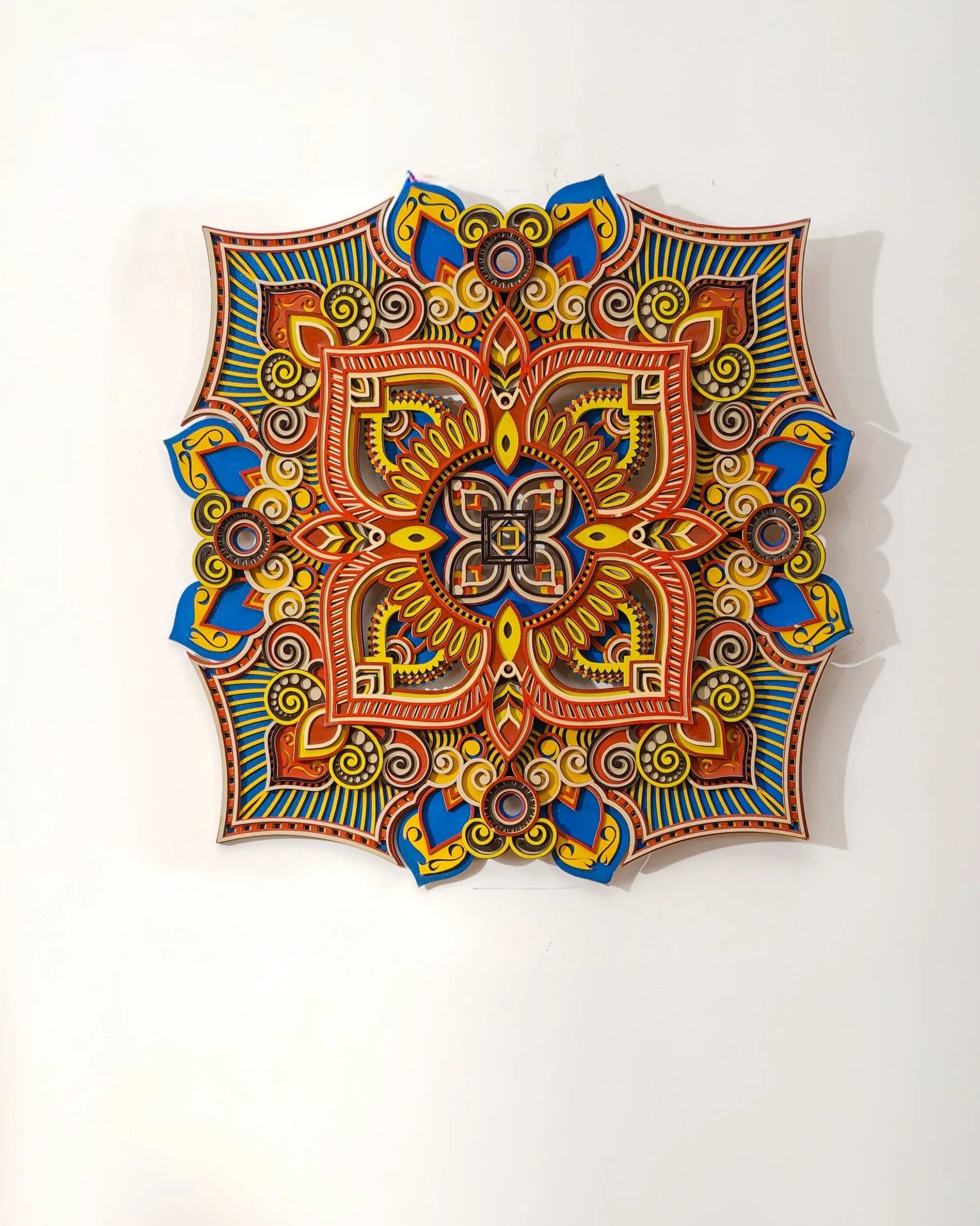 Kaleidoscope Rose wall decor in a dining room