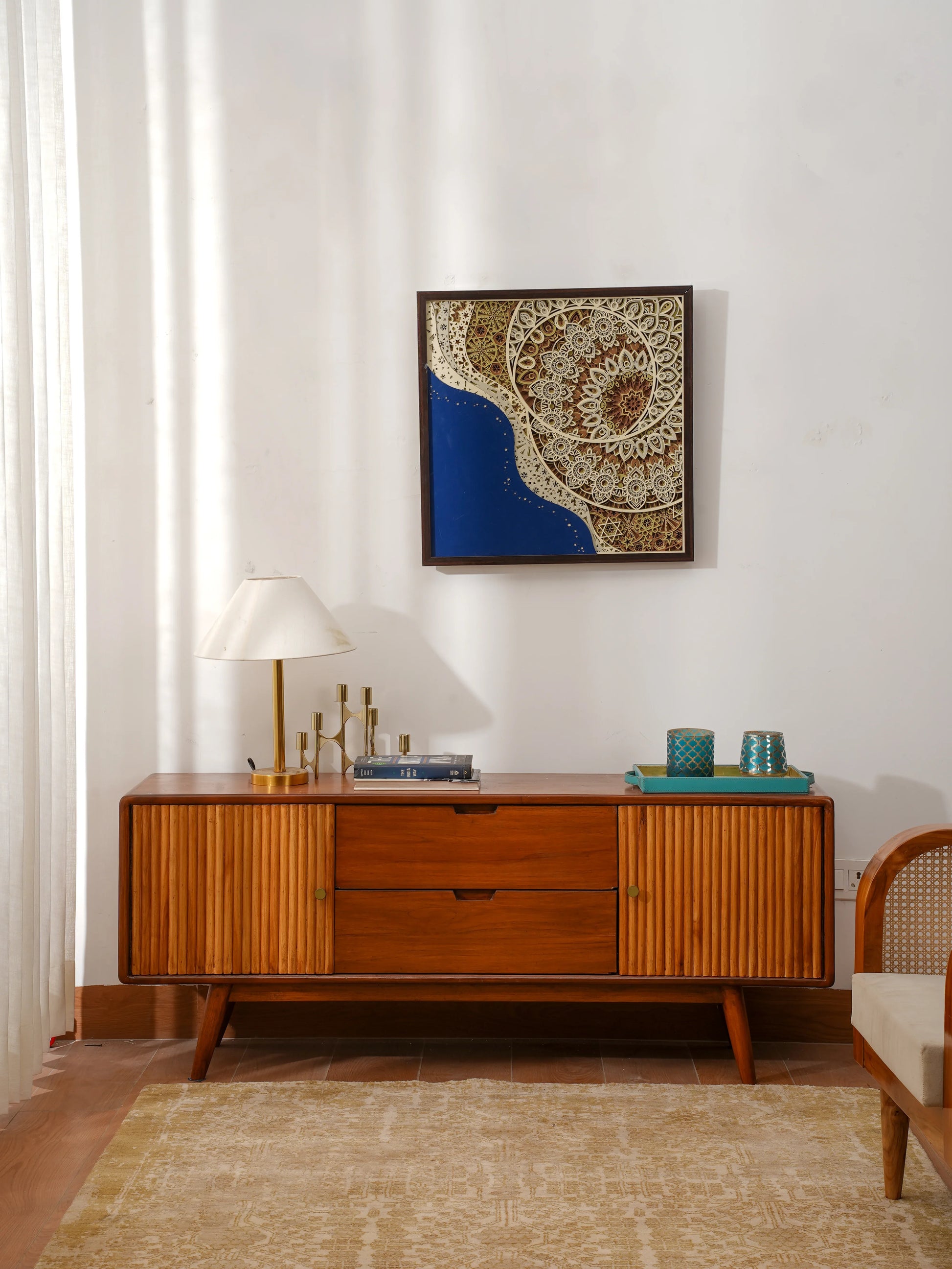 Celestial Cosmic Wood Art Galacta — Avant-Garde 3D Deep-Space Decor — Infinity Layered Stellar Sculpture - velvet & grain