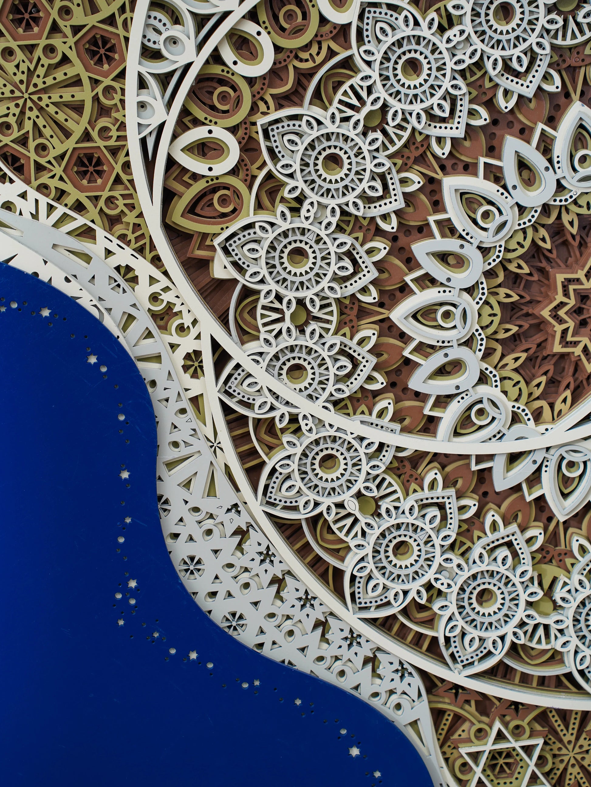 Celestial Cosmic Wood Art Galacta — Avant-Garde 3D Deep-Space Decor — Infinity Layered Stellar Sculpture - velvet & grain