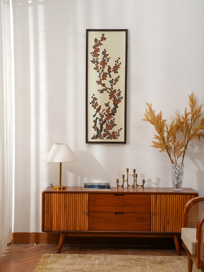 Nature-Inspired 3D Wood Wall Art Blossom & Birds — Hand-Finished Minimalist Home Decor — Modern Laser Cut Birch Plywood Sculpture - velvet & grain