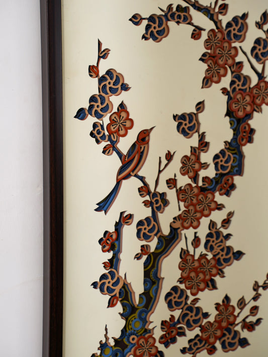 Nature-Inspired 3D Wood Wall Art Blossom & Birds — Hand-Finished Minimalist Home Decor — Modern Laser Cut Birch Plywood Sculpture - velvet & grain