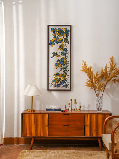 Modern Wall Art Chrysanthemum Flight - Luxury 3D Wood Decor - Minimalist Multilayered Floral Zen Sculpture - velvet & grain