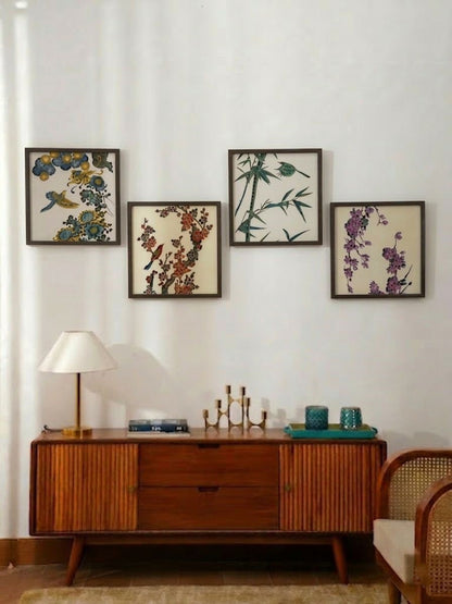 Botanical Quadrant Wall Decor -16X48