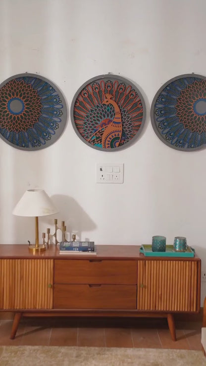 Peacock Prism Combo Wall Decor