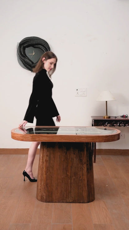 Industrial Statement Coffee Table Automaton — 3D Layered Geometric Furniture — Modern Minimalist Designer MDF Centerpiece